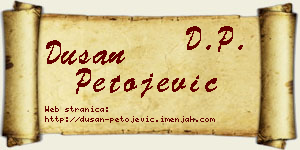 Dušan Petojević vizit kartica